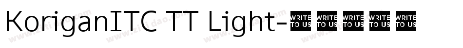 KoriganITC TT Light字体转换